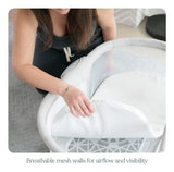 Cuna Giratoria 3.0 Para Bebé Altura Ajustable Malla Transpir