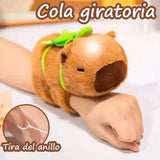 Peluche Capibara Cola Giratoria Luz Led Música Juguete Niños Café