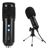 Micrófono Condensador Usb Con Trípode Negro