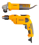 Combo Taladro 1/2 Y Pulidora De 4.5 Pulgadas Amarillo