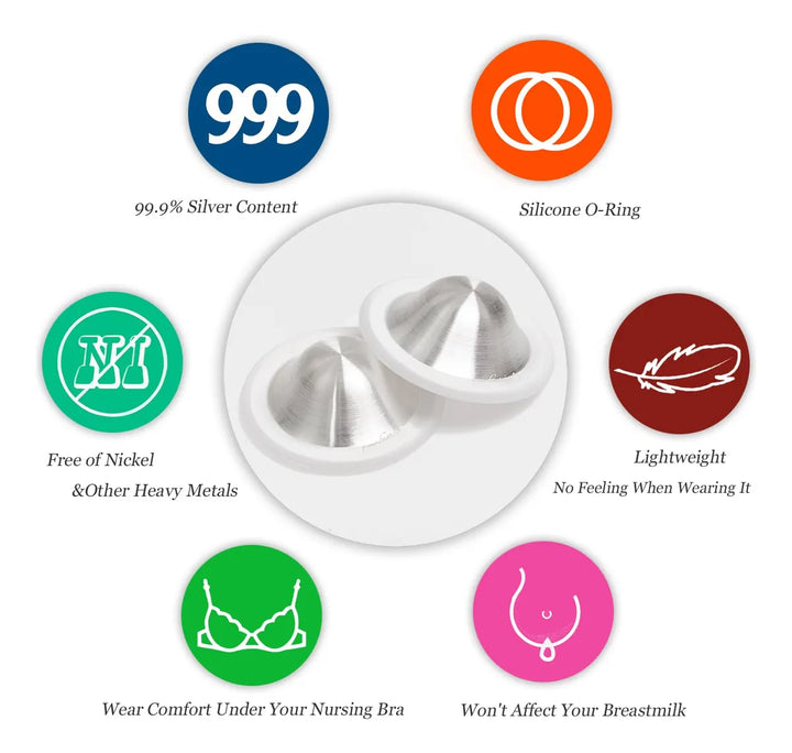 The Original - Copas De Lactancia Plateadas, Protector De Pe