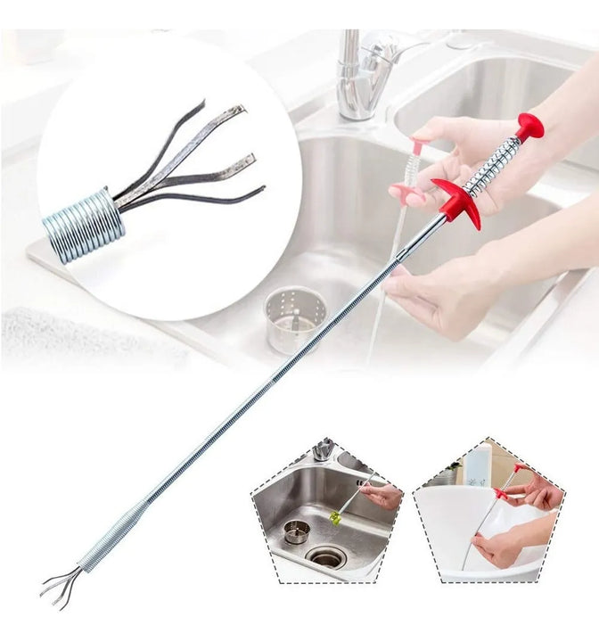 Destapa Caño Metálico Sonda Flexible Brazo Para Cañería Sifo