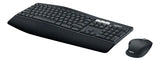 Kit de teclado y mouse inalámbrico Logitech MK850 Español Latinoamérica de color negro