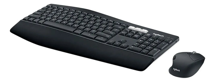 Kit de teclado y mouse inalámbrico Logitech MK850 Español Latinoamérica de color negro