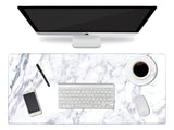 Haocoo - Tapete De Escritorio Para Oficina, 35.4 X 15.7 Pul. Color Blanco (white Marble)