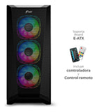 Chasis Gamerjx121 Dark Steel E-atx + 6fans Argb Negro