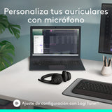 Logitech Zone 300, Diadema Bt Inalámbrica, 2 Micrófonos, Blk Color Negro Luz Blanco
