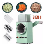 Cortador De Verduras Multifuncional 3 En 1 Cuchilla Rallador Verde Claro