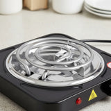 Estufa Electrica Sencilla De Un Puesto Cocina 1000w 60hz Negro