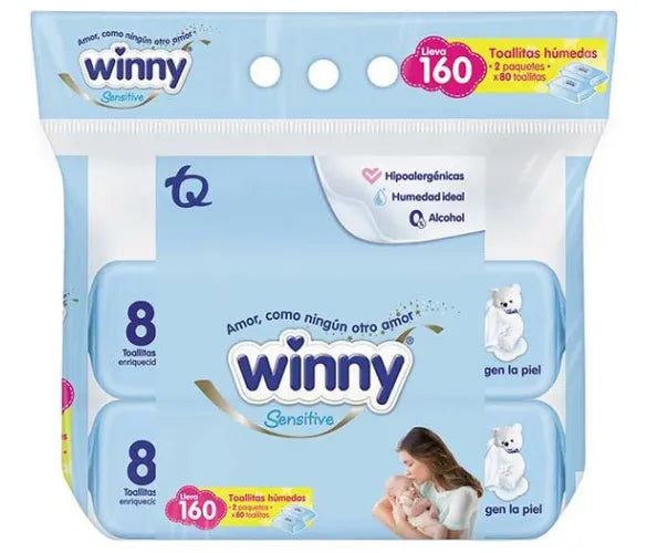 Toallitas Húmedas Winny Sensitive X 160