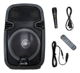 Parlante Profecional Bluetooth Usb Fm 8 Pulgadas Recargable Negro