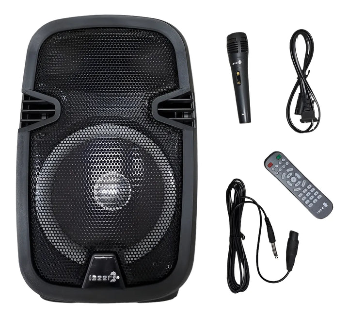 Parlante Profecional Bluetooth Usb Fm 8 Pulgadas Recargable Negro