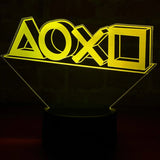 Lámpara Led Botones Play Station Holograma Decoración Regalo Negra