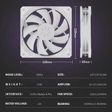 Ventiladores De Carcasa Para Computadora 12 Cm 5 Unidades Al