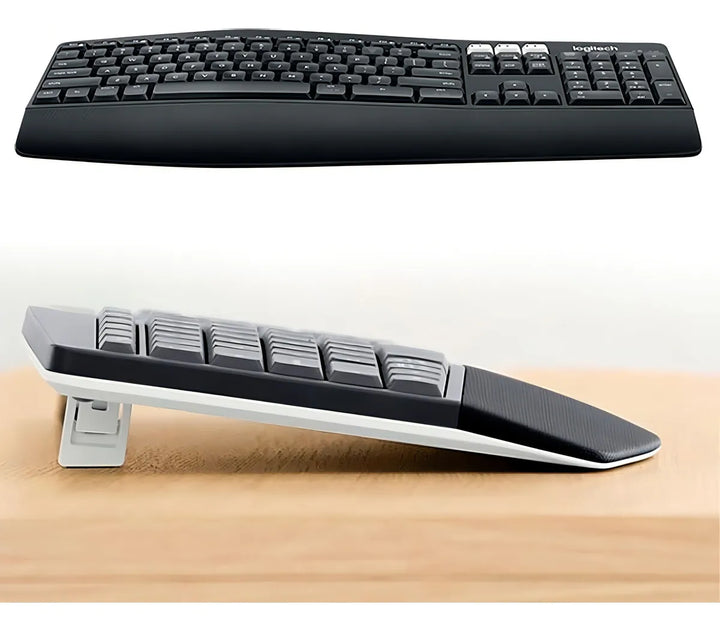 Kit de teclado y mouse inalámbrico Logitech MK850 Español Latinoamérica de color negro