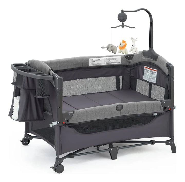 Moisés De Noche Para Bebé 5 En 1 Con Cambiador Y Estante