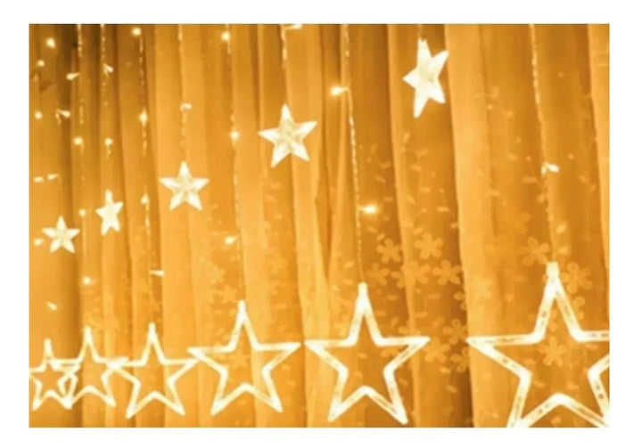 Instalación Punta Estrellas Cortina Luces Led Navideña 6m