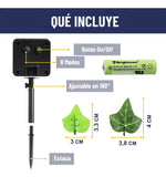 Guirnalda Luces Led Solar Cortina Hojas Enredadera Set 2 X7m