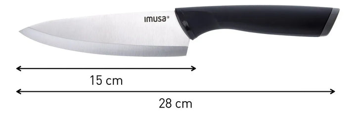 Cuchillo Chef 15cm Imusa Talent Acero Inoxidable Color Negro