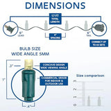 Luces Led Navideñas 50 Cuentos Multicolor 25ft Con Espaciado