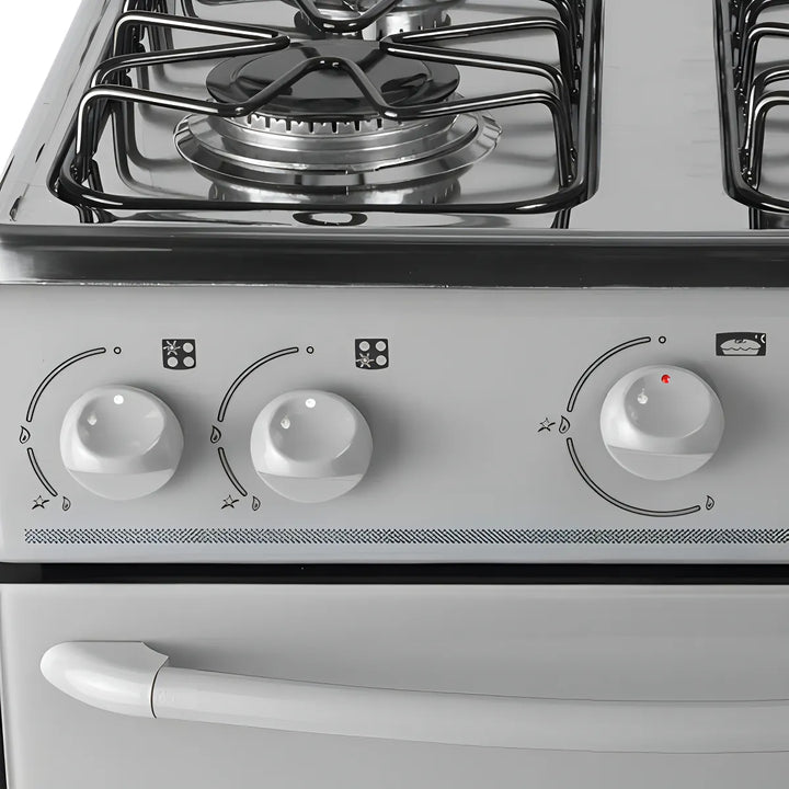 Estufa De Piso Con Horno Abba 4 Pts Gn Gris At 101-5n G