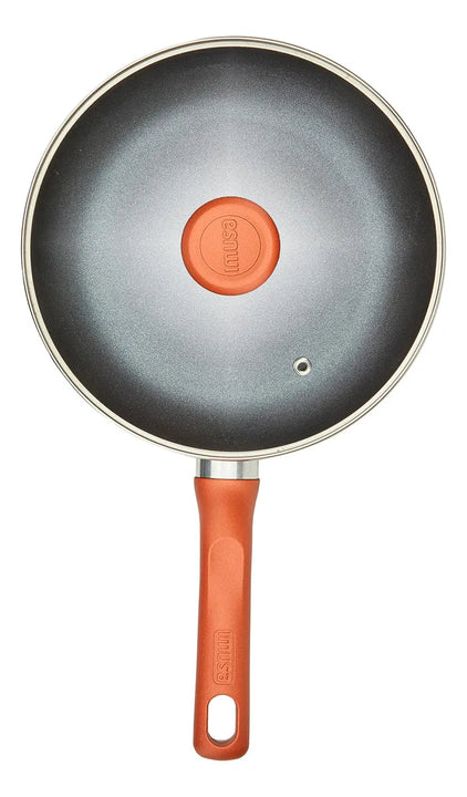 Juego De 2 Sartenes Imusa 90 Años 24cm Tapa De Vidrio Color Cobre