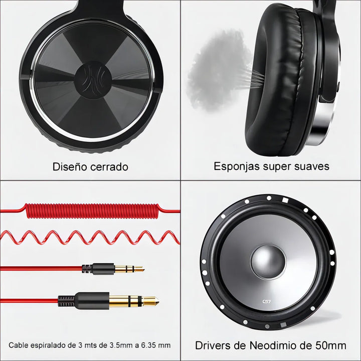 Oneodio Auriculares Con Cable Para Colocar Sobre Las Orejas