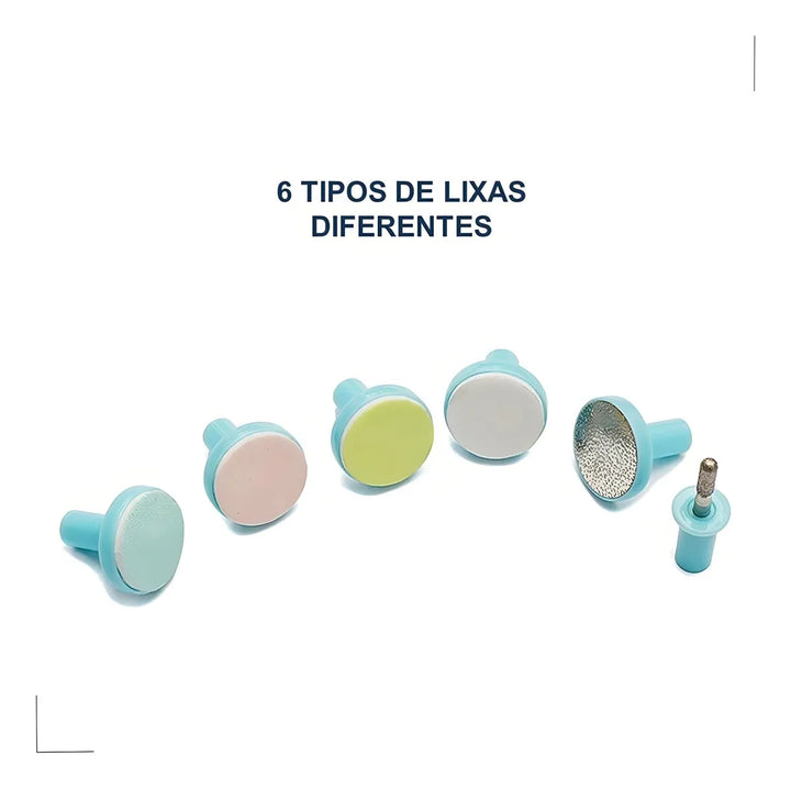 Cortauñas Eléctrico Para Bebés Y Niños Con 6 Recambios Rosas Rosa