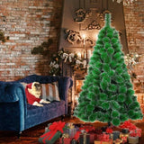 Arbolito De Navidad 600 Ramas 210cm Base Metálica Pino Verde