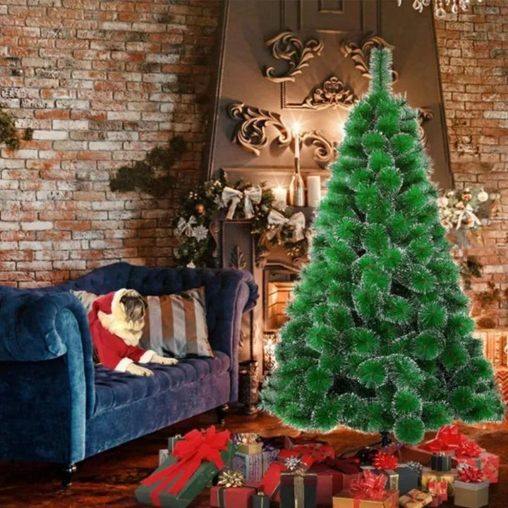 Arbolito De Navidad 600 Ramas 210cm Base Metálica Pino Verde