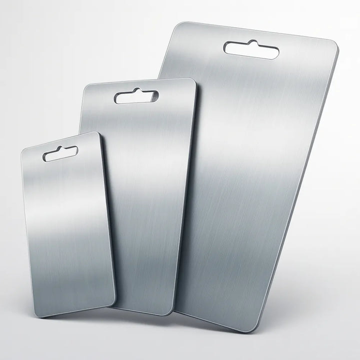 Set X3 Tabla De Picar Para Cocina En Acero Inoxidable 304 Plateado