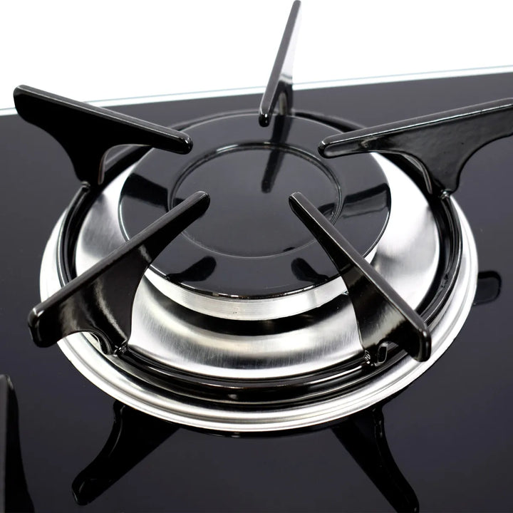 Estufa De Empotrar Vidrio Templado Negro Gas Propano 5890