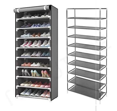 Zapatera Organizador Closet Zapatos 9 Niveles 27 Pares Tela