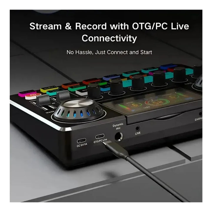 Mezclador De Audio, Tarjeta De Sonido En Vivo E Interfaz