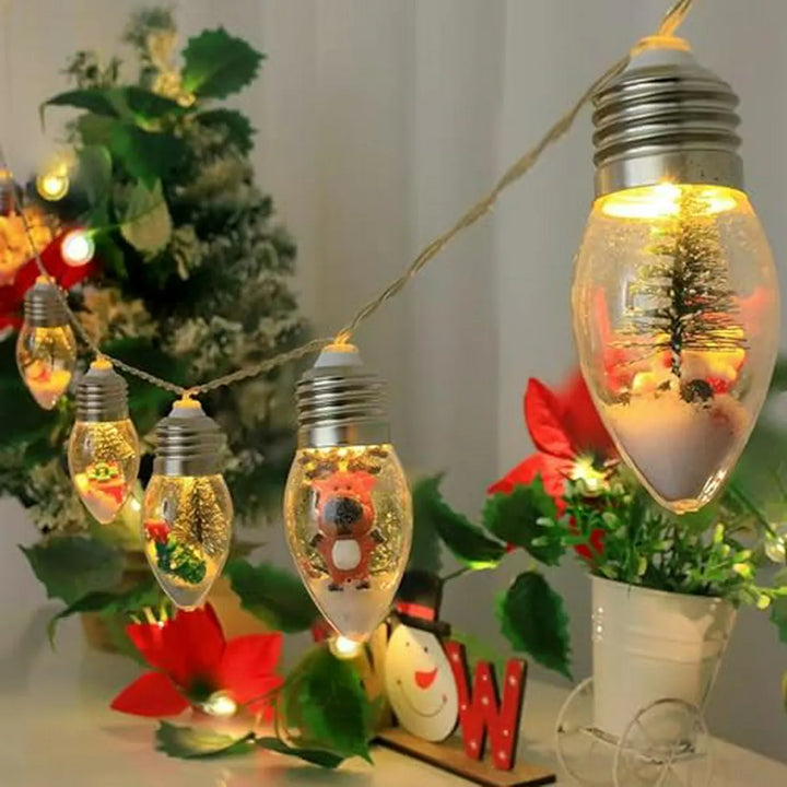 Luces Navideñas De Burbujas Vintage - 10 Led, 6 6ft, Pilas,