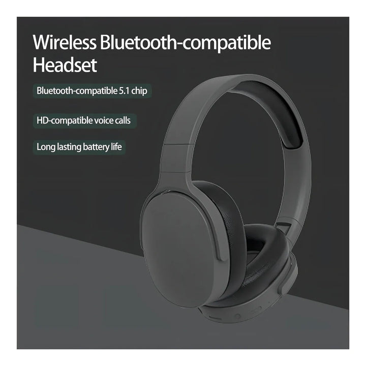 Auriculares Estéreo Envolventes Macaroon P2961 Genérica Color Negro