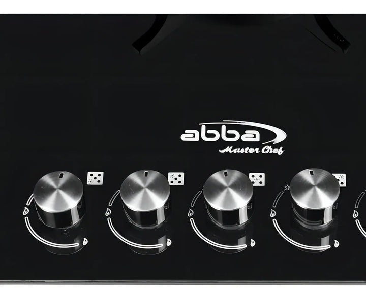 Estufa De Empotrar Abba 5 Puestos Gas Propano Cg 601 V5c N Color Negro