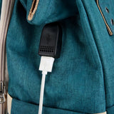 Mochila Bolso Maternal Bebé Cuna Gran Capacidad Impermeable Color Celeste