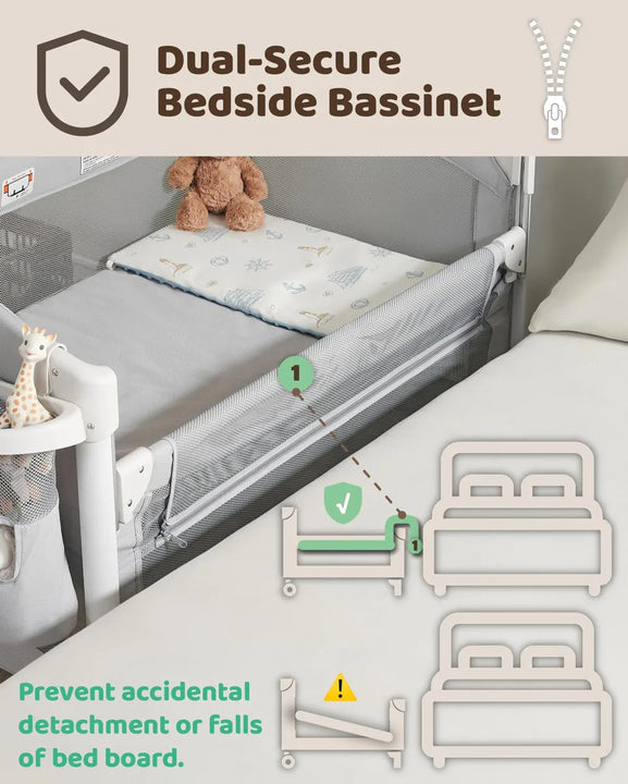 Cuna De Bebé 5 En 1 Con Cambiador Y Accesorios