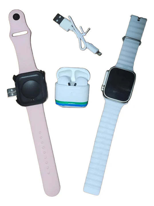 Combo Kit Reloj Banda Inteligente Audifonos Serie 8 Pro Max - Diseño 1 - Diseño 1 - Diseño 1 - Diseño 1