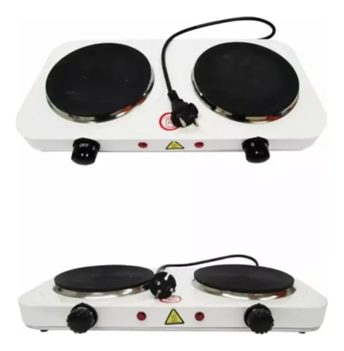 Estufa Electrica Premium 2 Puestos Blanco