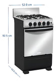Estufa De Psio A Gas 52 Cm Inox Mabe Emc5150snx1