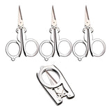 Shapenty Tijeras De Viaje Plegables De Acero Inoxidable 4 U