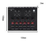 Tarjeta Sonido Externa V8 Transmisión Mic Aux Audif Equalize