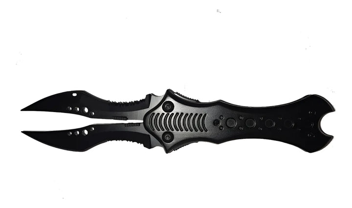Cuchillo Navaja Táctico Supervivencia Daga Plegable Metal Negro