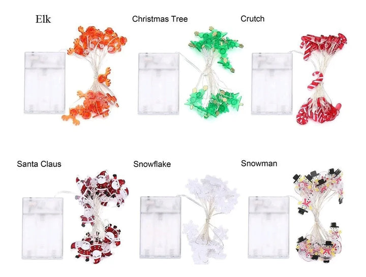 Alambre 20 Led 2m Navidad Micro Hilo Guirnalda Figuras Pilas Dorado