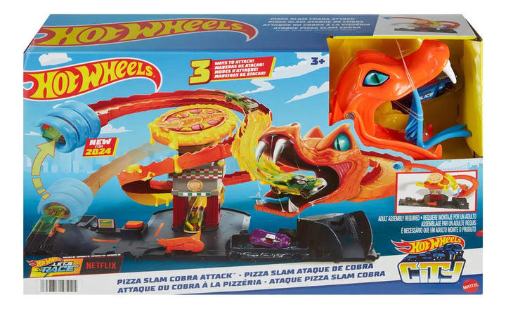 Hot Wheels Pista De Juguete Ataque De Cobra Vs Pizzería Color Multicolor
