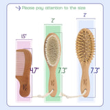 Juego De Cepillo Y Peine Para Bebes Suaves Y Naturales.