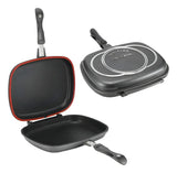 Sartén Doble Parrilla Dessini Italiana Antiadherente 36 Cm Color Negro