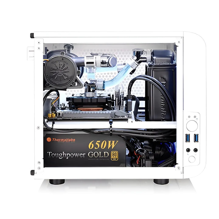 Funda para nieve Gamer Tt Core V1, totalmente blanca, Win/Thermaltake